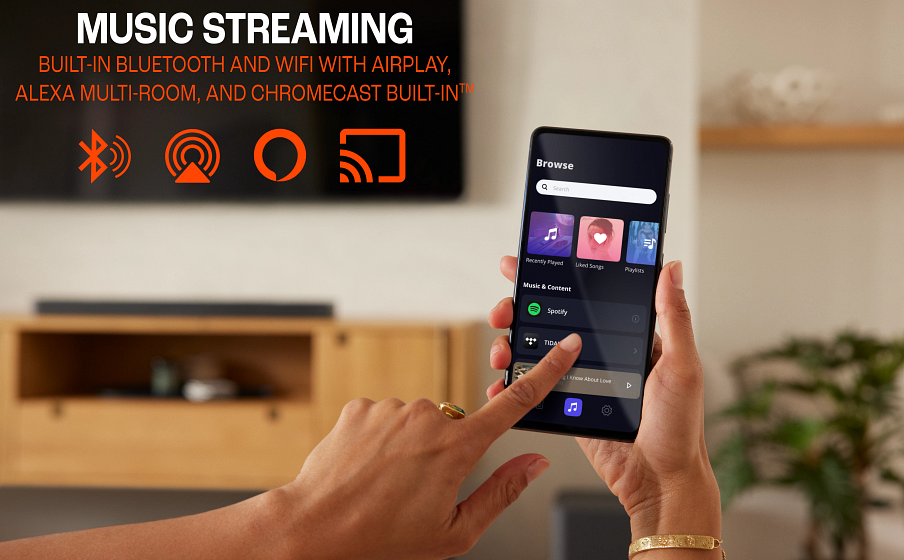 JBL BAR 1000 Built-In Wi-Fi with AirPlay, Alexa Multi-Room Music and Chromecast built-in™ - Image