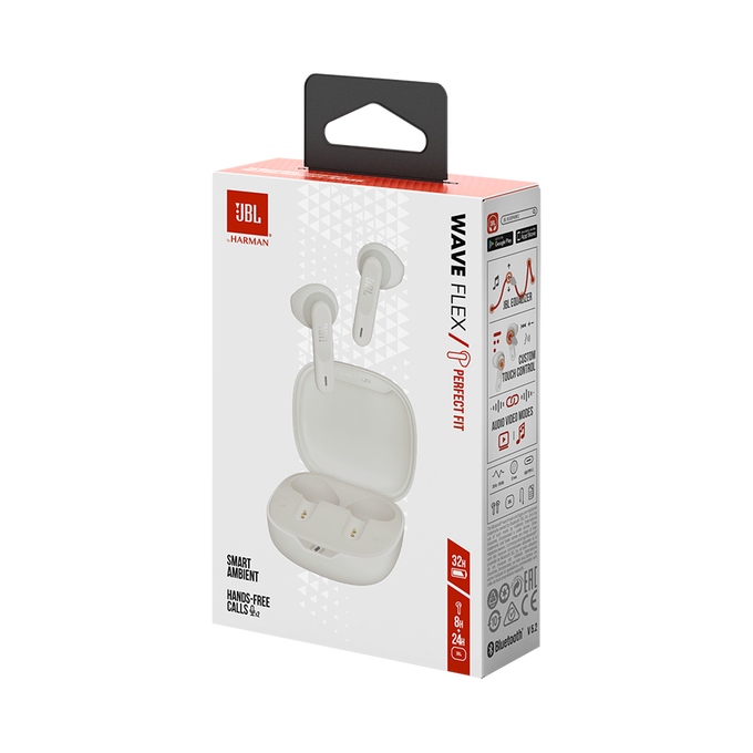 JBL WAVE FLEX ワイヤレスイヤホン　白 JBL Wave Flex | True wireless earbuds