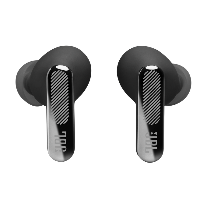 Jbl live beam 4 črne true wireless in-ear slušalke pogled od spredaj