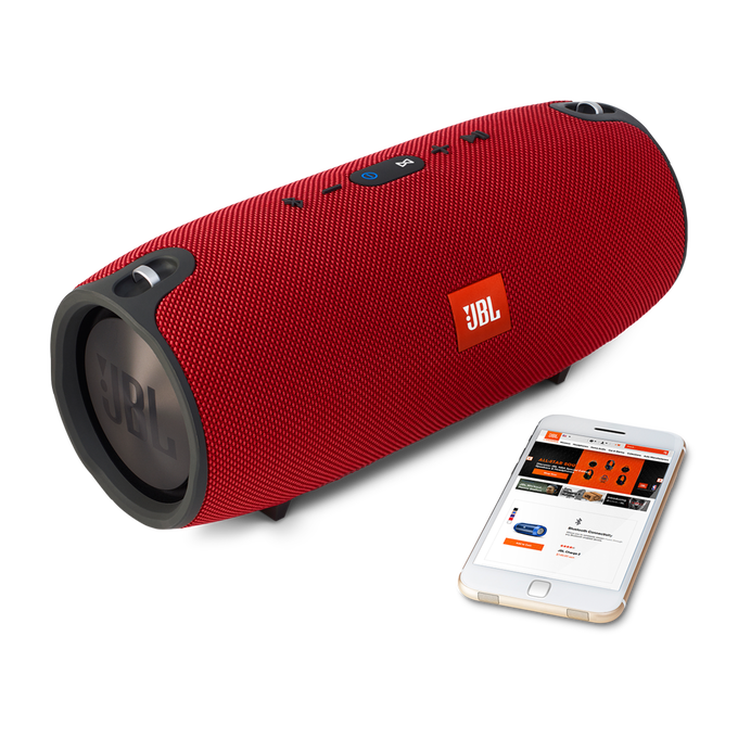 JBL Xtreme - Red - Splashproof portable speaker with ultra-powerful performance - Detailshot 4 image number null