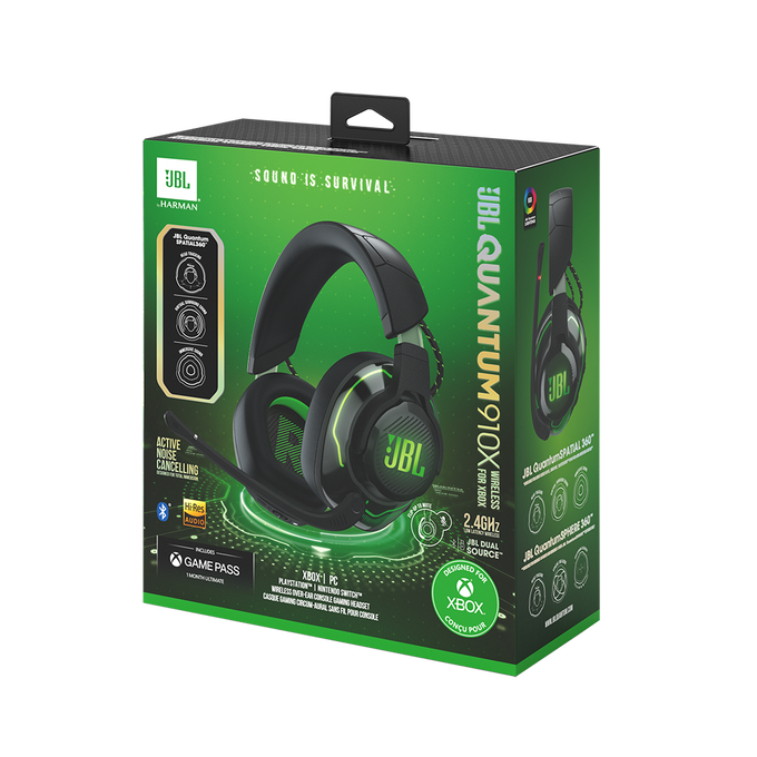 JBL Quantum 910X Wireless for XBOX Wireless over ear console gaming headset with head tracking enhanced Active Noise Cancelling and Bluetooth