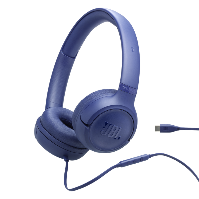 JBL Tune 530C - Blue - Wired on-ear headphones - Hero image number 0