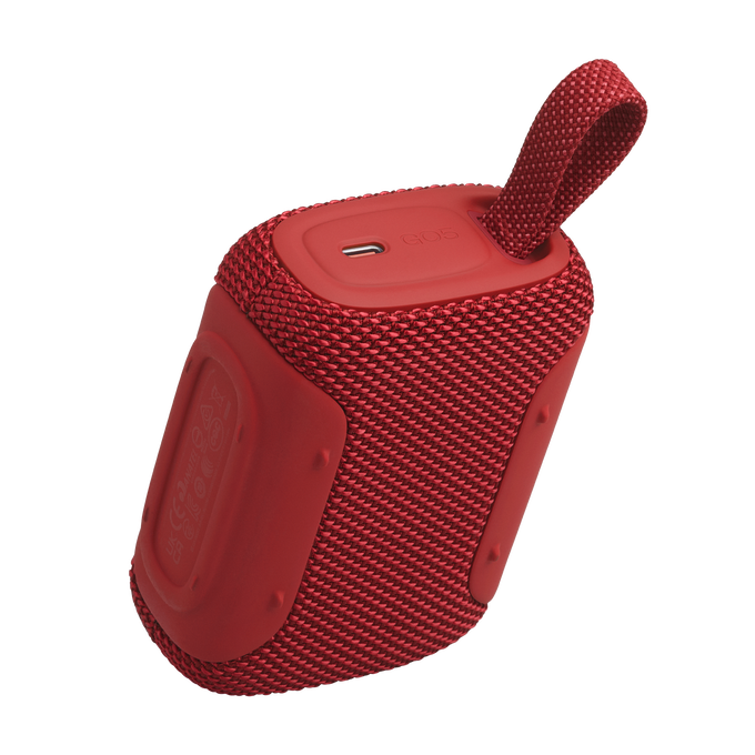 JBL Go 5 - Red - Ultra-portable waterproof and drop-proof speaker with JBL legendary sound and ambient edge lighting - Back image number null