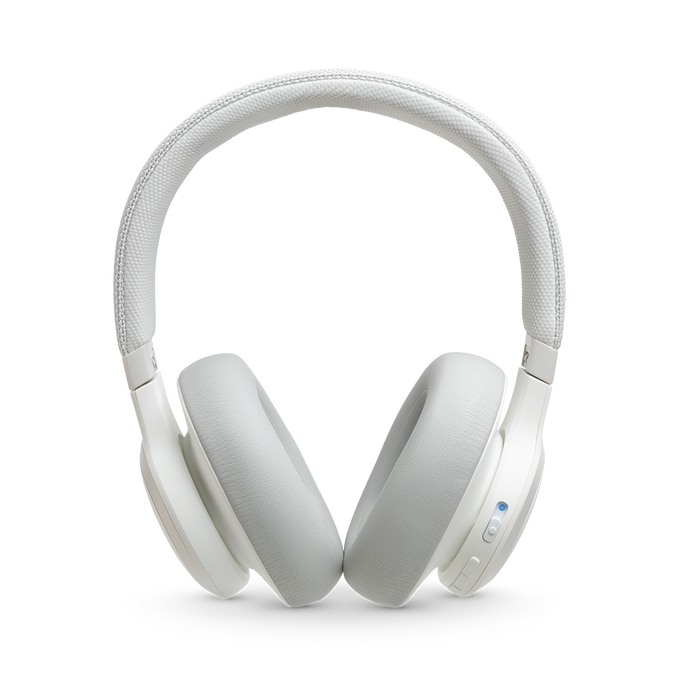 JBL Live 650BTNC - White - Wireless Over-Ear Noise-Cancelling Headphones - Front image number null