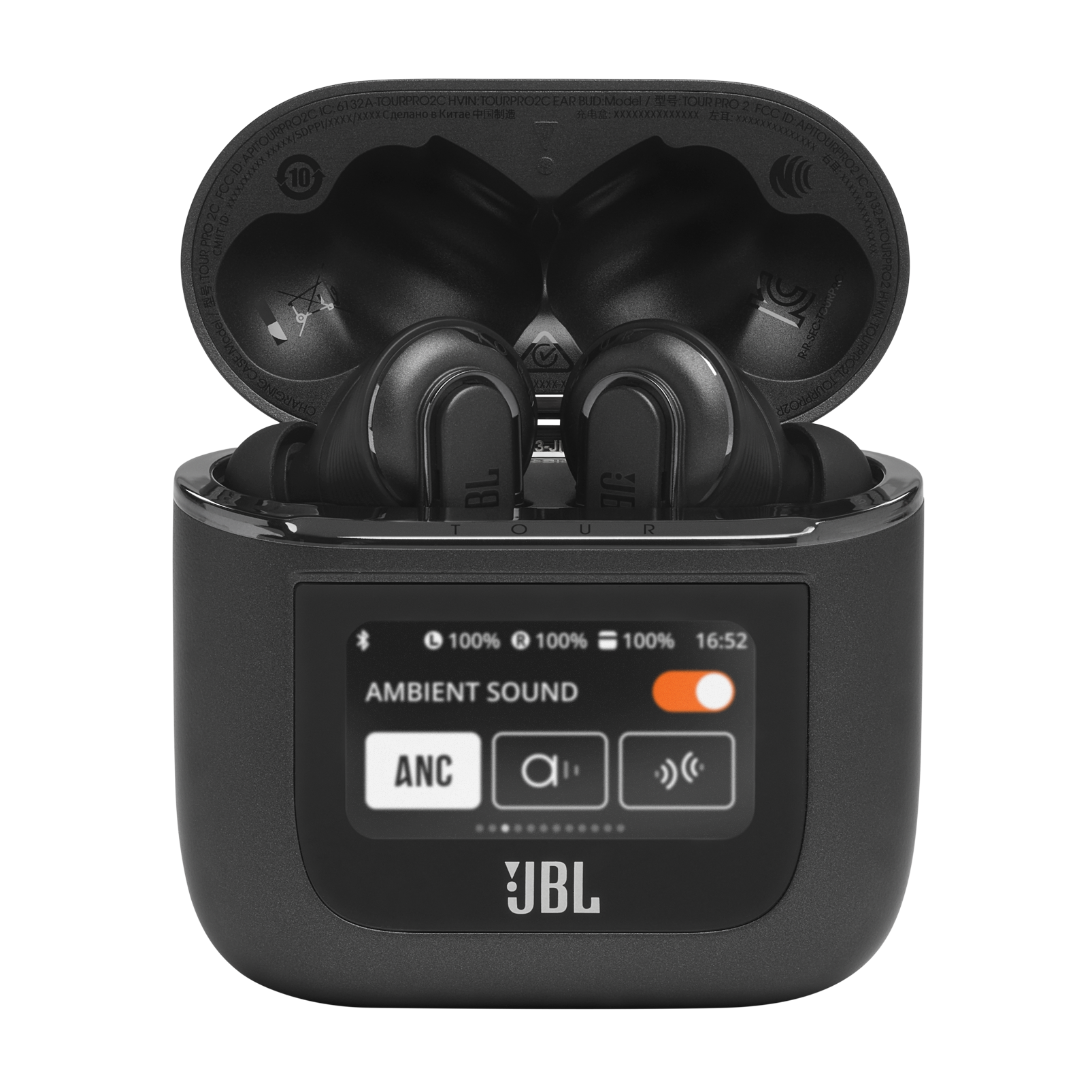 JBL TOUR PRO 2 JBLTOURPRO2BLK JBL Tour Pro 2 Wireless Earphones, Bluetooth, Hybrid Noise