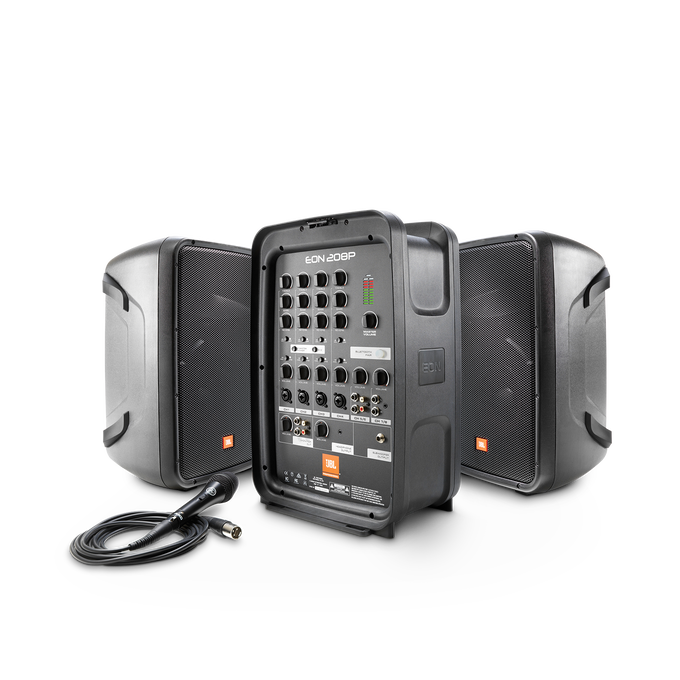 JBL EON208P - Black - Portable 8 in. 2-Way PA with Powered 8-Channel Mixer and Bluetooth® - Hero image number null