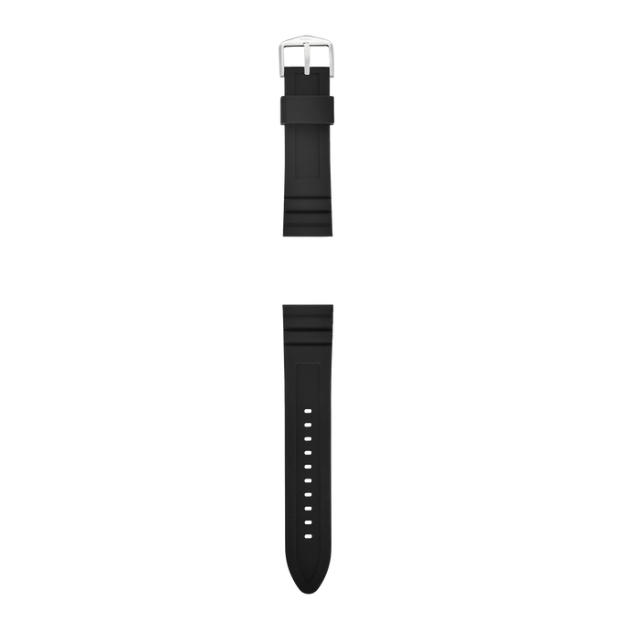 Fossil Display Smartwatch Strap S221304 | 22mm Black Silicone Watch ...