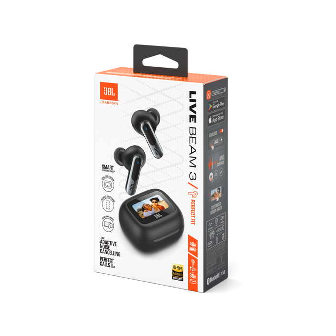 JBL Live Beam 3 ブラック JBLLIVEBEAM3BLK JBL Live Beam 3 | True wireless noise-cancelling closed-stick earbuds