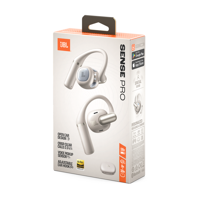 JBL SENSE PRO ワイヤレスイヤホン ホワイト　ケース付き JBL Sense Pro Open-Ear Headphones, White - Worldshop イヤホン