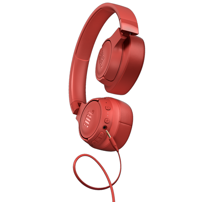 JBL Tune 750BTNC - Coral Orange - Wireless Over-Ear ANC Headphones - Left image number null