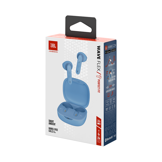 JBL - Wave Flex True Wireless Ear Buds - Blue