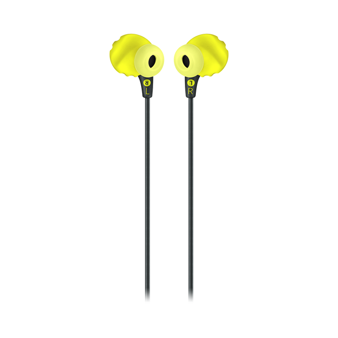 JBL Endurance RUN - Yellow - Sweatproof Wired Sport In-Ear Headphones - Back image number null