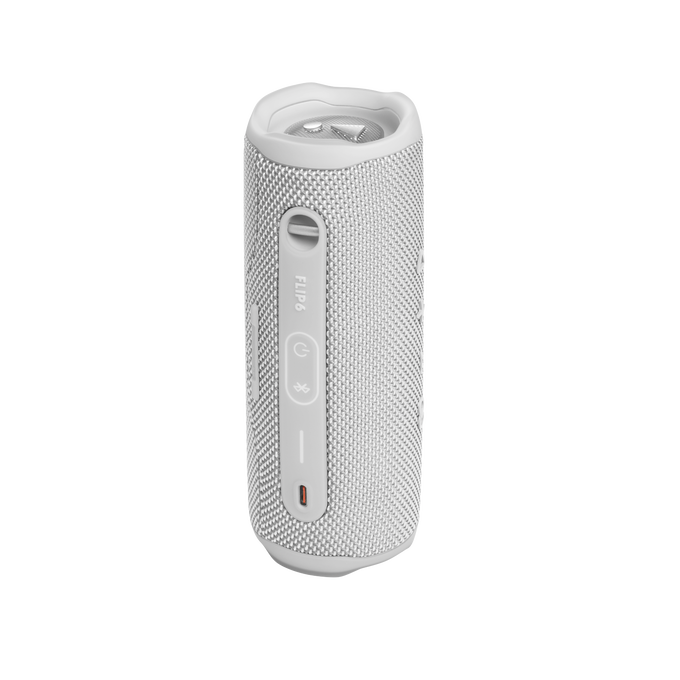 JBL Flip 6 - White - Portable Waterproof Speaker - Back image number null