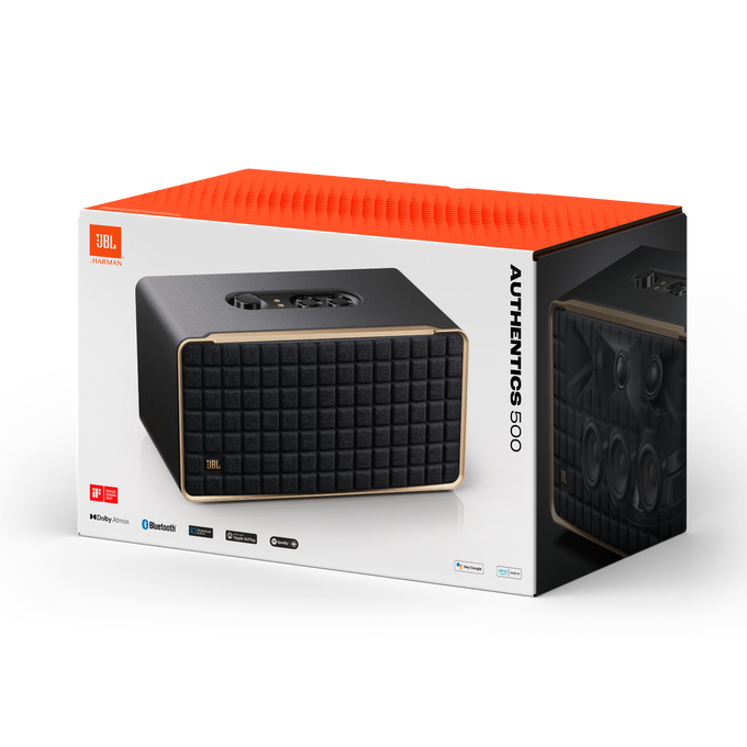 JBL Authentics 500 | Hi-fidelity smart home speaker with Wi-Fi, Bluetooth  and Voice Assistants with retro design.