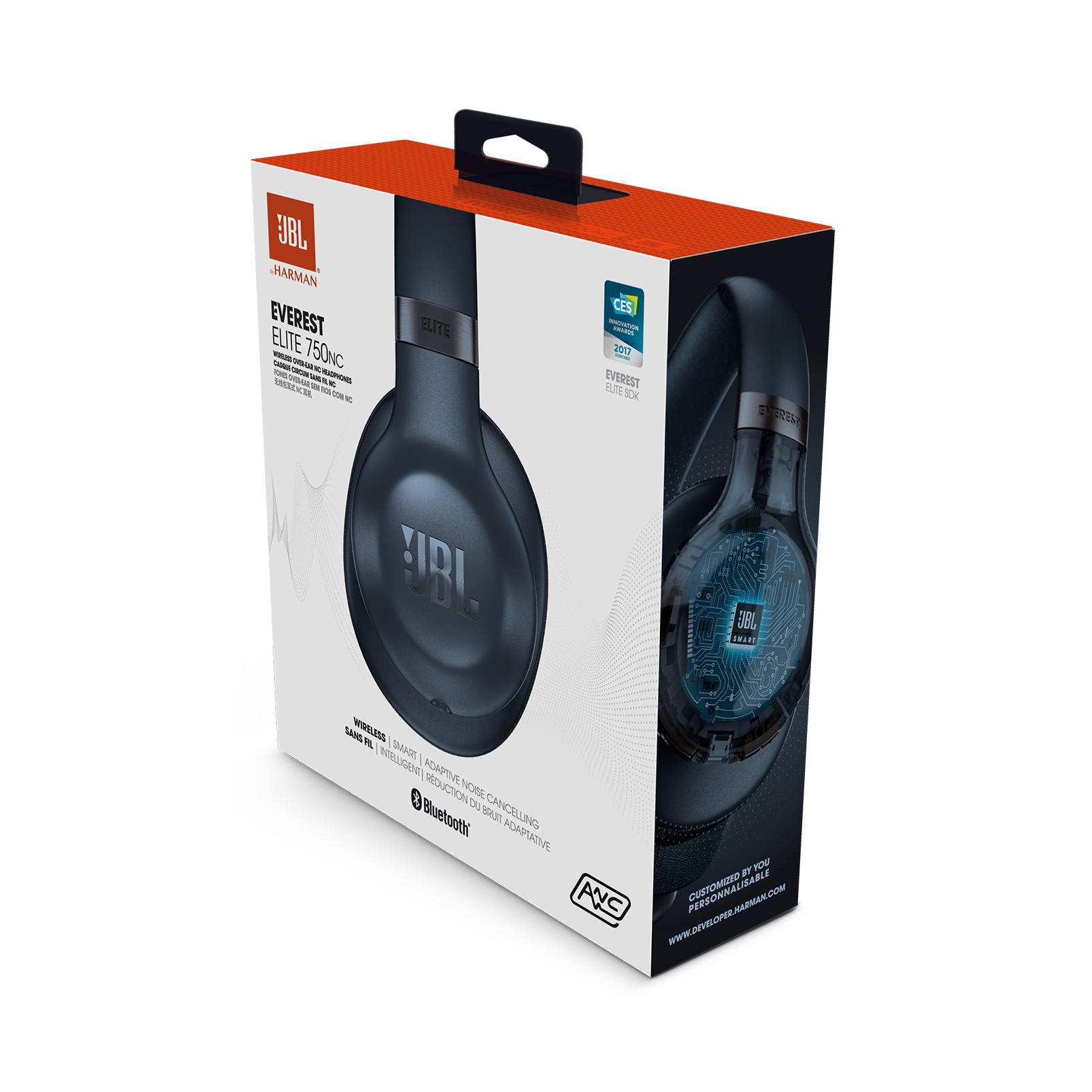 JBL EVEREST™ ELITE 750NC Wireless OverEar Adaptive Noise Cancelling