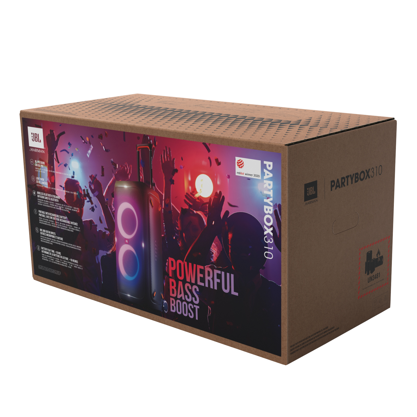 JBL Partybox 310 Portable party speaker with dazzling lights and