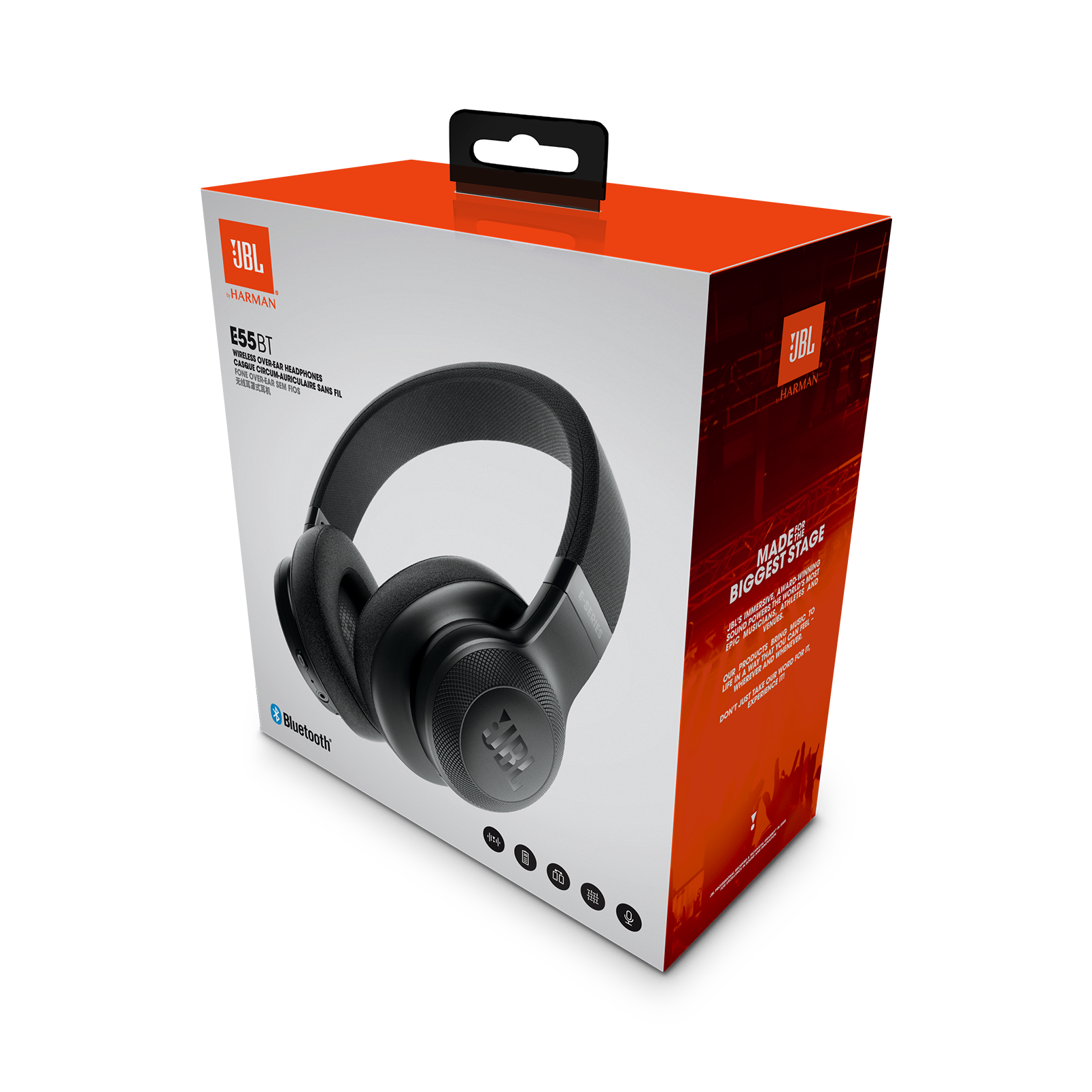 JBL E55BT Wireless overear headphones
